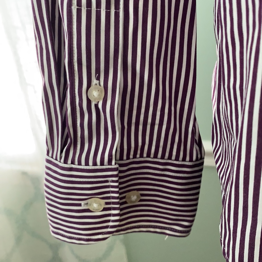 Lauren Ralph Lauren striped button down shirt LP - Picture 5 of 8
